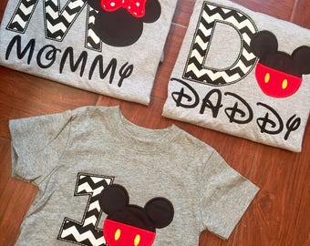 Mickey Mouse 1st Birthday Shirt Set