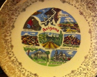 Vintage Arizona Souvenir Plate