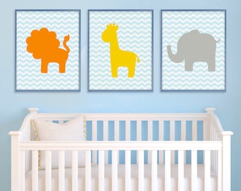 Jungle Nursery Art, Nursery Wall Art, Safari Animal Print, Baby Nursery Decor, Safari Nursery, Baby Boy Nursery, Kids Room Decor, Childrens