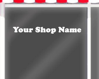 Personalised Shop Name Vinyl Lettering Decal / SHOP WINDOW DECAL / vinyl letters