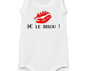 Bodysuit 1 euro Kiss humor tank top