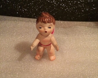 Vintage Valentines Hand Painted Cupid Baby Figurine