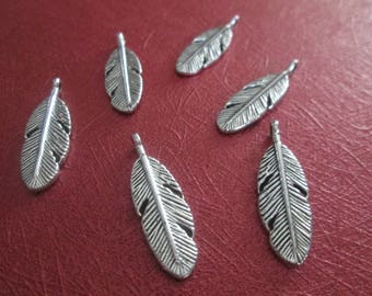 10 charms 30 x 9 mm silver metal pen