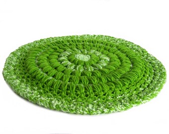 Pet Rug Lime Green 20-Inch Round Cat Rug Dog Rug Reversible Furniture Cover Mat