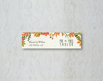 Autumnal Wedding Straw/Cupcake Flag