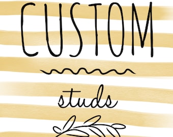 Custom polymer clay studs