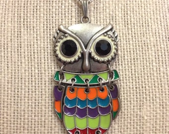 24" Colorful Owl Necklace