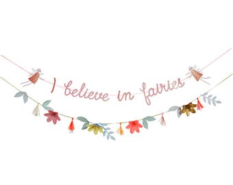 I Believe In Fairies Party Banner/ Fairy Party Banner/ Fairy Birthday Party Banner/ Fairy Party/ Fairy Party Banner/ Fairy Birthday Banner