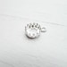 Crown Bezel Drop Link Sterling Silver 8mm Round Gallery Wire Component (CR922011)