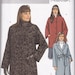 Loose Fitting Coat Jacket Very Easy Sewing Pattern Butterick B5093 Plus Size 16-18 20-22 Button or Wrap Front Two Lengths and Belt Uncut