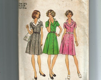 Simplicity Shirtdress in Half-Sizes Pattern 6157
