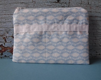 Blue Leaf Print - Tampon Pouch - Blue Leaf Fabric - Tampon Holder - Tampon Case - Toiletry Bag - Women Toiletry Bag - Sanitary Pad Holder