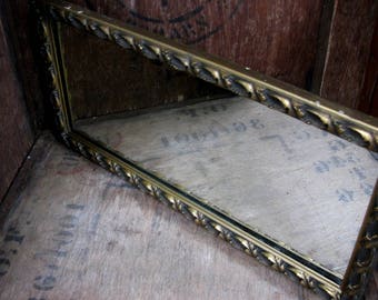 Gilt Mirror, Vintage Mirror, Wall Mirror, Rectangular Mirror, Gold Mirror, Antique Mirror, Ornate Mirror, Statement Mirror, Hall Mirror