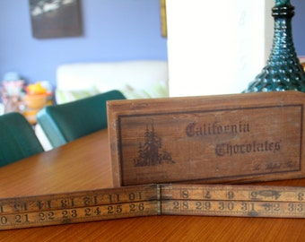 Vintage Wooden Folding Ruler
