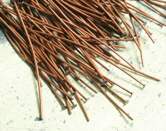 Antique copper head pin 21g thick 50mm (2 inch) long, 100 pcs (item ID XMHC00593AC)