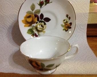 Vintage Royal Grafton Cup & Saucer Fine Bone China Made In England