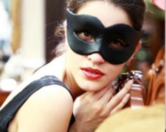 Black PU leather mask #MA17001