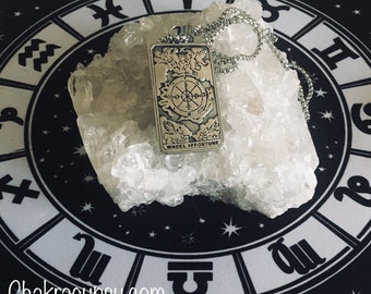 Tarot Card "Wheel of Fortune" necklace
