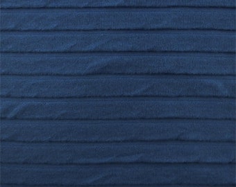 Blue Pleated Knit, Fabric By The Yard