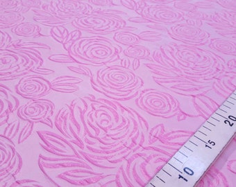 Pink roses jacquard fabric #817