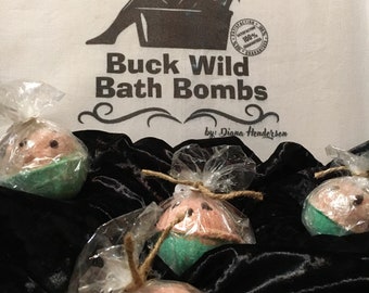Watermelon bath bombs scented with watermelon