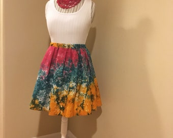 Women's Tie Dye Mini Skirt