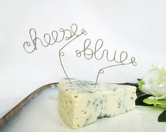 3 Cheese Markers, Cheese Name Tags, Food Marker, Wine Tasting Party, Cheese Tasting, Hostess Gift, Personalized Gift, Cheese Name Tags