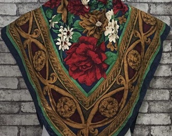 Free post Authentic Adrianna Papell silk scarf (33"x34")A 1569