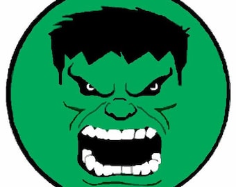 Incredible Hulk Face Superhero Embroidered Iron On Patch
