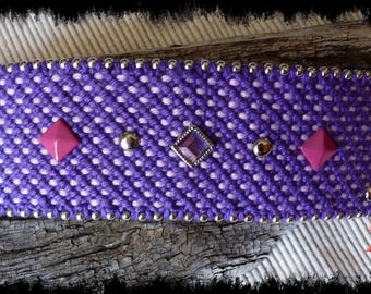 Pink and purple cuff Friendship Bracelet
