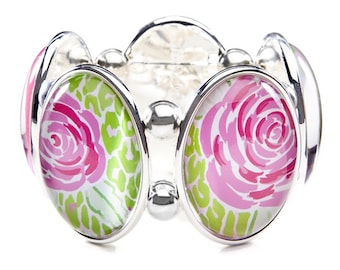 Mia Pink Five-Cameo Bracelet