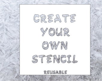 Create Your Own Stencil - Custom Stencil - Reusable Stencil - DIY Stencil - Walls - Quilting - Furniture Stencil - Personalized Stencil