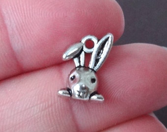 50 BULK Rabbit Charms 9x13.5x4mm ITEM:AC19