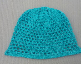 crochet hat boys hat cotton hat summer hat gift for birthday blue hat crochet newbor hat crochet baby hat