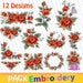 12 Roses Beautiful set of 12 embroidery designs sewing star brother emb hus jef pes dst with resizer-converter software included