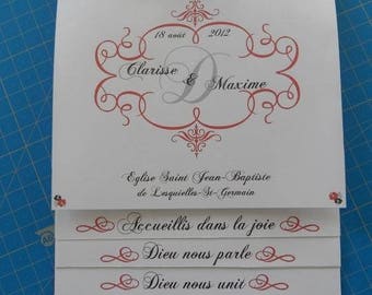 (mass, blessing...) staircase marriage ceremony booklet
