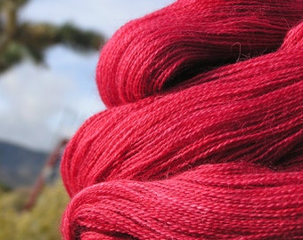 Lace Weight Yarn - Baby Alpaca, Silk, Cashmere - Crimson