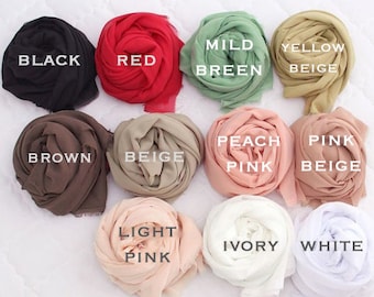 SOFT CHIFFON 11 COLOURS, Silky fabric, by yard, 148cm wide