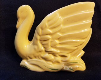 Yellow Swan Planter, Vase (1109)