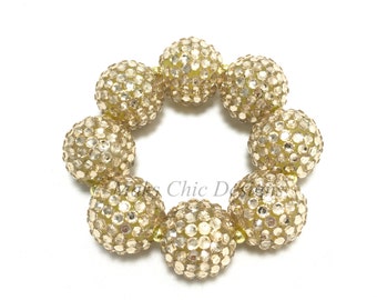 Baby, Toddler, Girls, Teen, Ladies All Bling Gold Sparkle Chunky bracelet - Girls Gold bracelet - Flower girl bracelet - Pageant bracelet