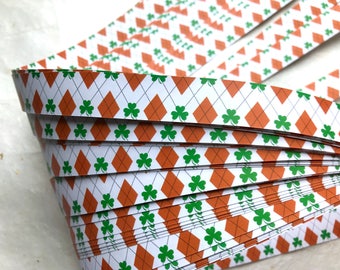 Argyle Clovers~ Moravian German Froebel Star Paper (52 strips)