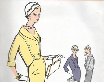 Vintage 1950s Vogue Couturier Design Pattern 115 - Misses' Suit size 12 Bust 32 Hip 34