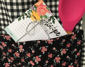 Black and White Gingham Check Apron