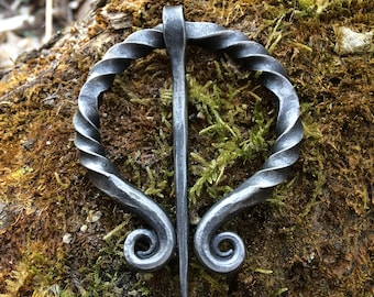 Handmade, Blacksmith, Forged, Steel, Iron, Brooch, Fibula, Medieval, Buckle, History, Pagan