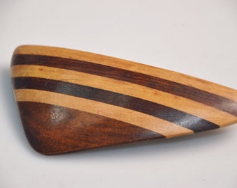 eb3110 Wood Hair Barrette Clasp 4" x 1-5/8" Wooden Hair Clip