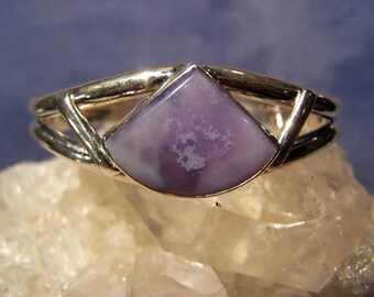 Holley Blue Agate Cuff Bracelet ~Sterling Silver~ Oregon Gemstone One-Of-A-Kind