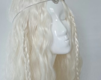 White gloss unicorn horn circlet