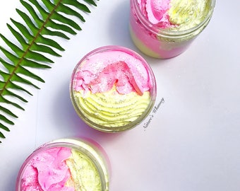 Whipped Soap - Ohana - fluffy whipped soap, creamy soap, Whipped Soap Cream Fluff, Whip Soap, Soap in a Jar, PLUMERIA , Bath Soap