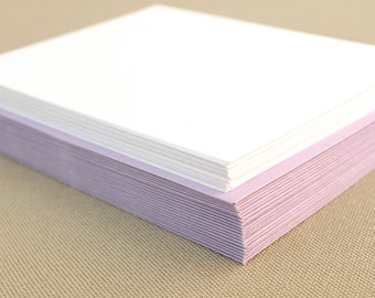 Blank Stationery Set with Lilac Envelopes - Set of 20 Flat A2 Size Cards