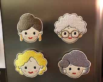 Set of 4 Golden Ladies Magnets. Golden Girls inspired. Squad Goals